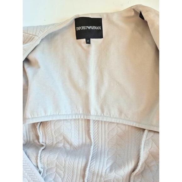 Emporio Armani Dress Jacket Cable Knit Effect Fit Flare Suit Career Office Siren - Picture 7 of 12